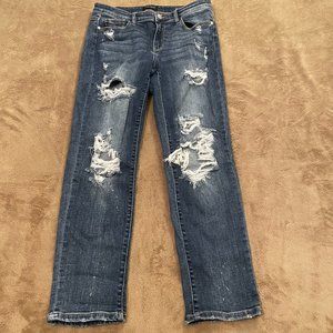 Judy Blue Distressed Medium Wash Boyfriend Jeans